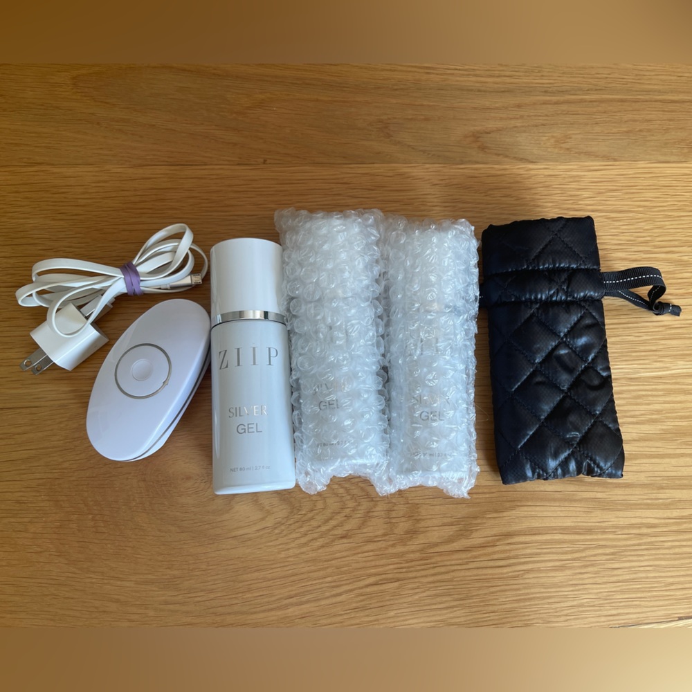 Ziip device (gently used) and Silver gel (new and wrapped)